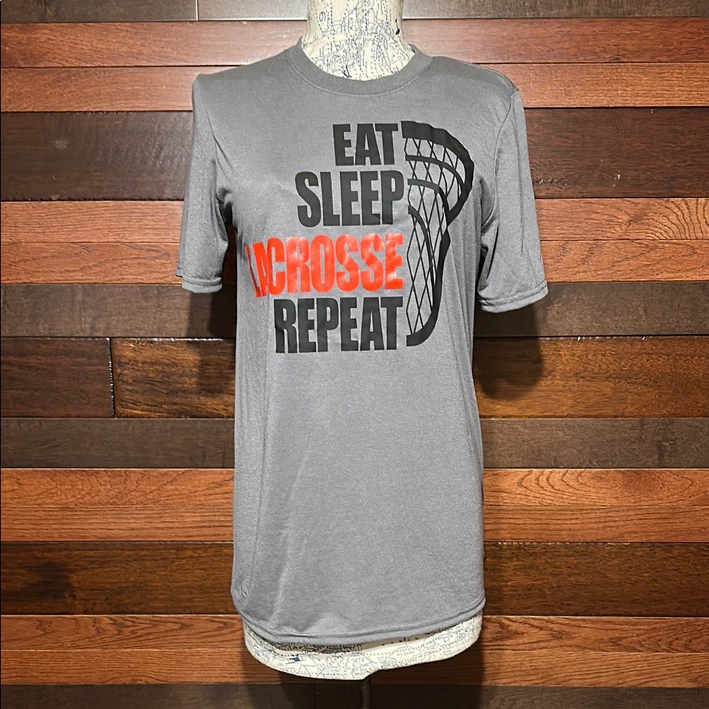 Starter Crew Neck Gray Lacrosse Graphic Unisex Shirt